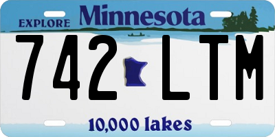 MN license plate 742LTM