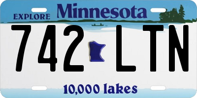 MN license plate 742LTN