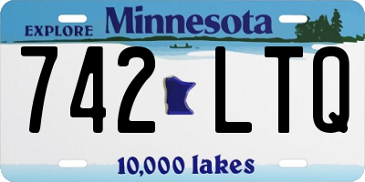 MN license plate 742LTQ
