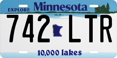 MN license plate 742LTR