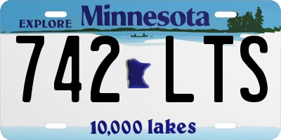 MN license plate 742LTS