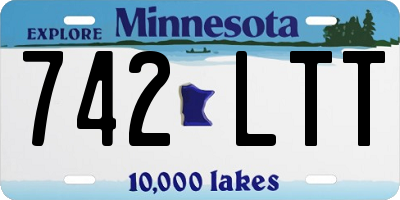 MN license plate 742LTT