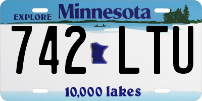 MN license plate 742LTU