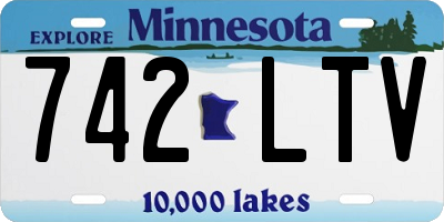 MN license plate 742LTV