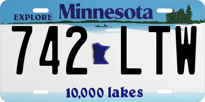 MN license plate 742LTW