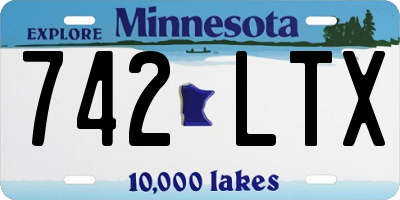 MN license plate 742LTX