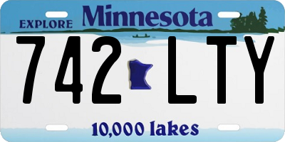 MN license plate 742LTY