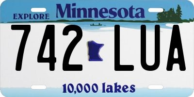 MN license plate 742LUA