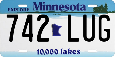 MN license plate 742LUG