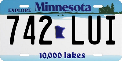 MN license plate 742LUI
