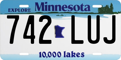 MN license plate 742LUJ