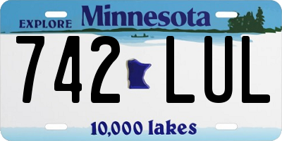 MN license plate 742LUL