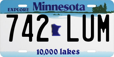 MN license plate 742LUM