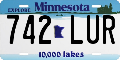 MN license plate 742LUR