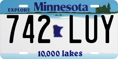 MN license plate 742LUY