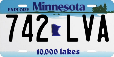 MN license plate 742LVA