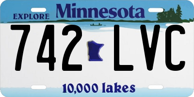MN license plate 742LVC