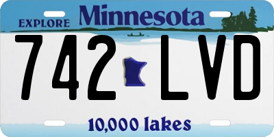 MN license plate 742LVD
