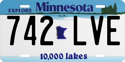 MN license plate 742LVE