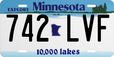 MN license plate 742LVF
