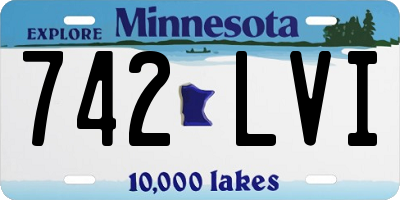MN license plate 742LVI