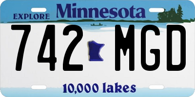 MN license plate 742MGD