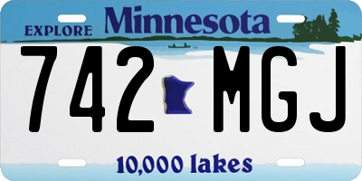 MN license plate 742MGJ