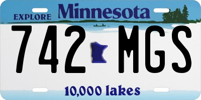 MN license plate 742MGS