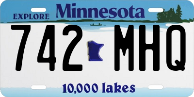 MN license plate 742MHQ