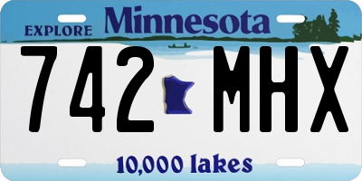 MN license plate 742MHX