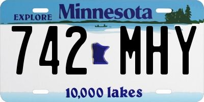 MN license plate 742MHY