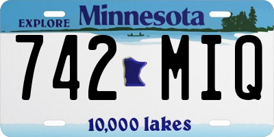 MN license plate 742MIQ