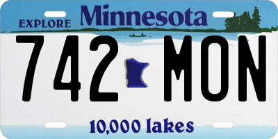 MN license plate 742MON