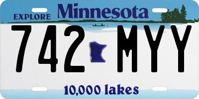 MN license plate 742MYY