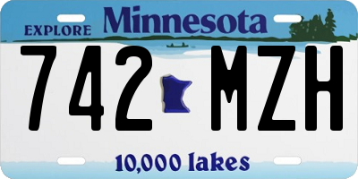 MN license plate 742MZH