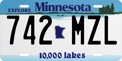 MN license plate 742MZL