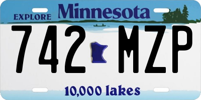 MN license plate 742MZP