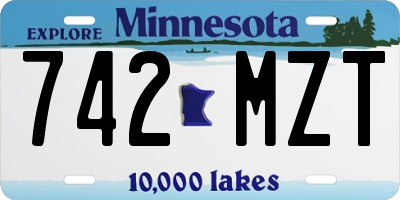 MN license plate 742MZT