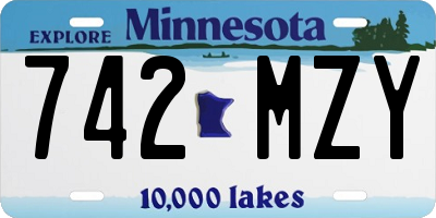 MN license plate 742MZY