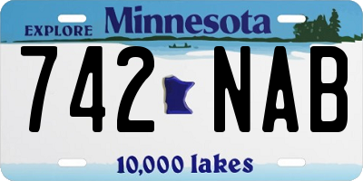 MN license plate 742NAB
