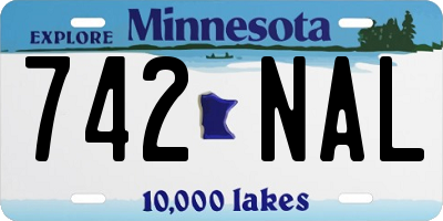MN license plate 742NAL