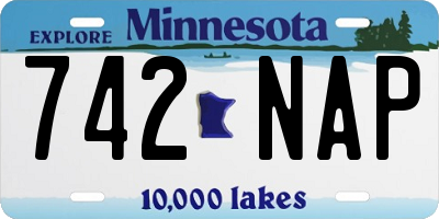 MN license plate 742NAP