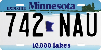 MN license plate 742NAU