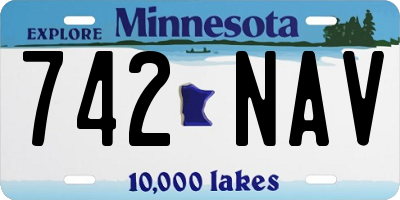 MN license plate 742NAV