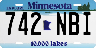 MN license plate 742NBI