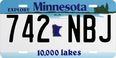 MN license plate 742NBJ