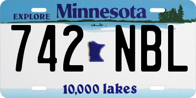 MN license plate 742NBL
