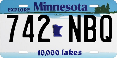 MN license plate 742NBQ