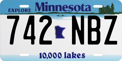MN license plate 742NBZ