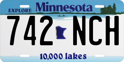 MN license plate 742NCH